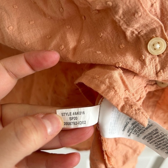 Madewell rhyme swiss dot button down blouse size XS - Picture 5 of 8